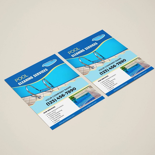 Where can I find free and editable pool cleaning service flyer templates?