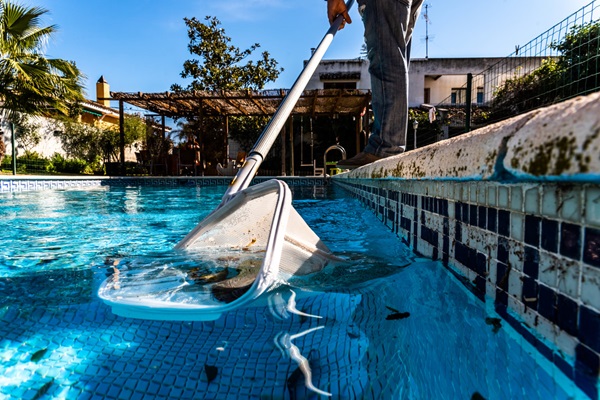 What does a professional pool cleaning service include?